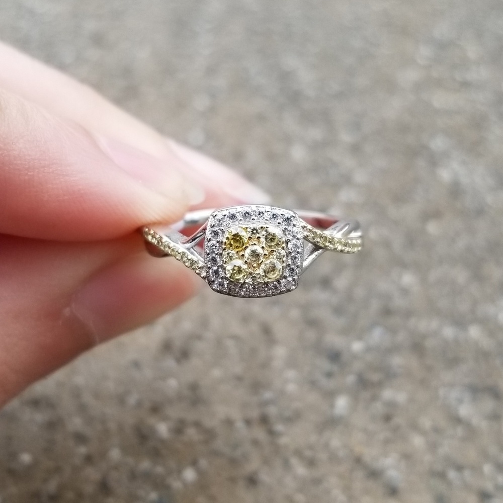Two Tone 18kt Gold and Silver Ring